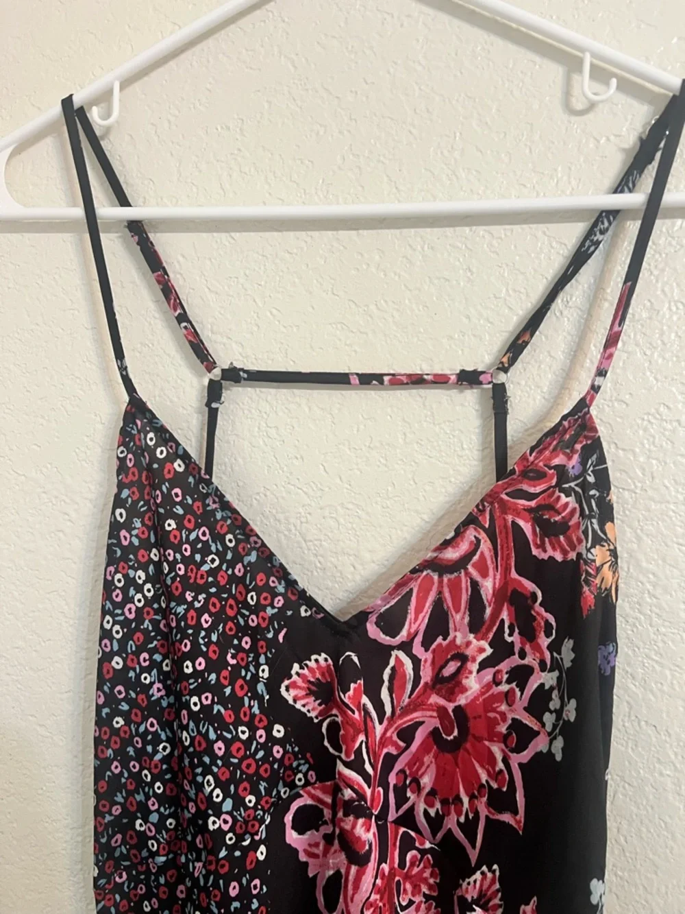 Free People Your Better Side Slip Midi Dress Color Black small floral patchwork - Picture 5 of 10
